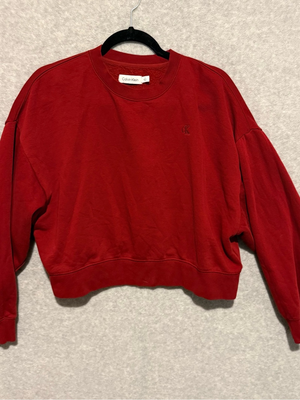 Calvin Klein Cherry Red Pullover Sweatshirt